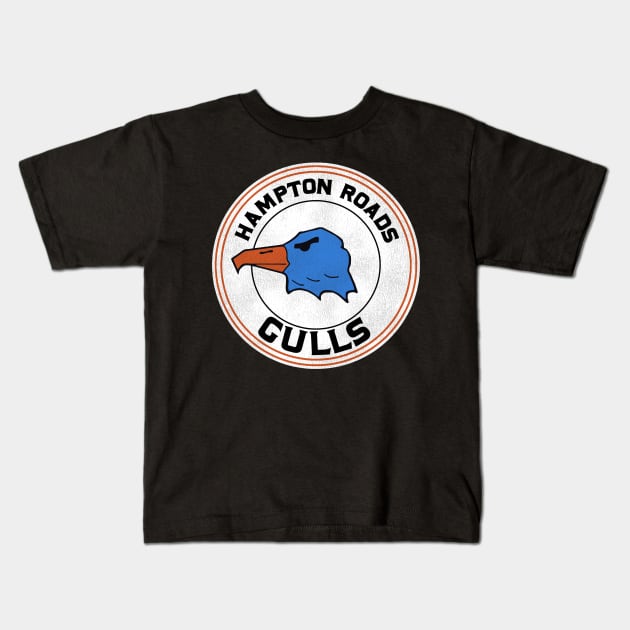 Defunct Hampton Roads Gulls Hockey Team Kids T-Shirt by Defunctland